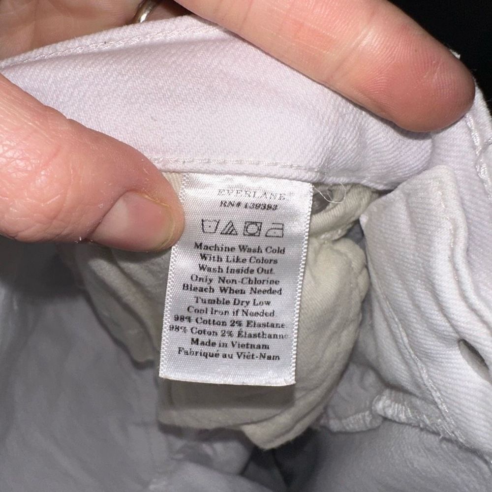 Everlane straight leg white size 30 sustainable jeans - Picture 3 of 5